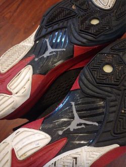 Air Jordan Sneakers Red White Black size 10