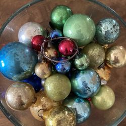 Assorted Vintage Small Glass Christmas Ornaments 