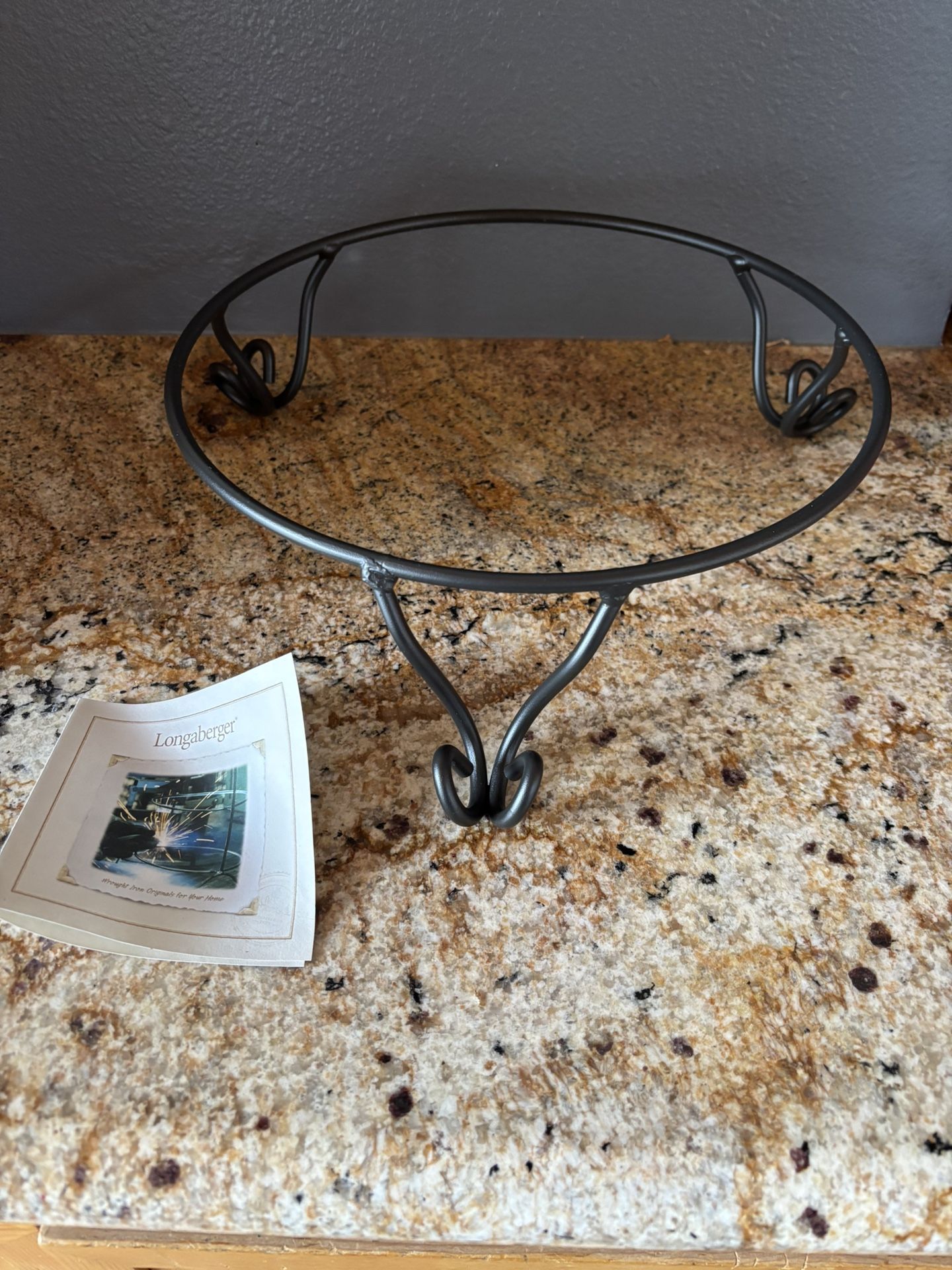 Longaberger NWT Foundry Wrought Iron Pedestal Stand