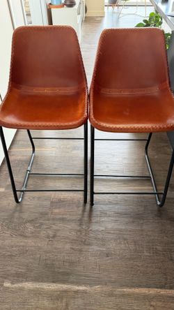 2 Crate & Barrel barstools