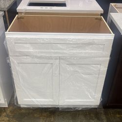 Shaker White Bathroom Vanity 36” All Wood