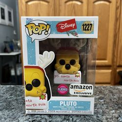 Toy Vinyl Funko Pop Disney # 1227 Pluto Vinyl figure Flocked.  Amazon Exclusive.  Brand new never opened.  Smoke free home 