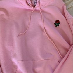 Pink Hoodie W Rose 