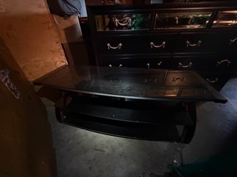 Glass tv stand