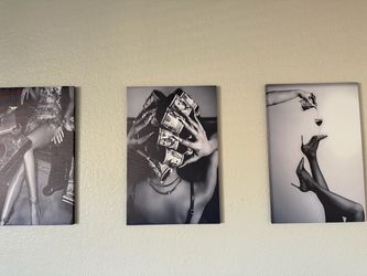 Set of 3 Black and White Wall Art Prints