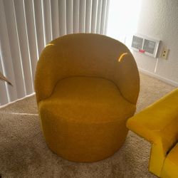 Small Yellow Couch Chair 