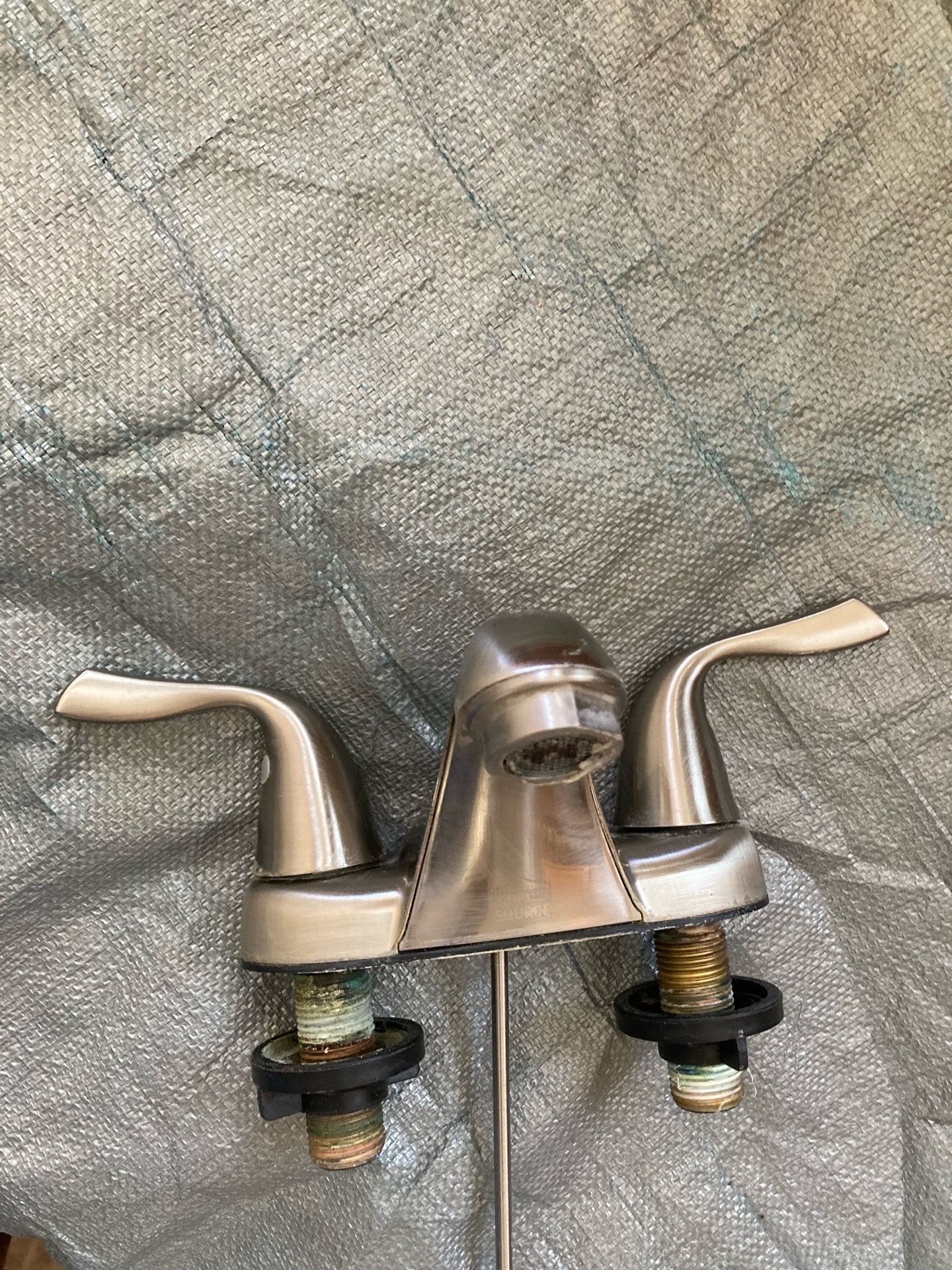Stainless steel bathroom faucet with pop up