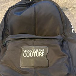 EUC Versace Jeans Couture black nylon backpack
