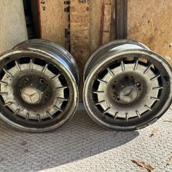 14” X 6 1/2” Mercedes BUNDT style Rims for 1984 380 SL Mercedes 