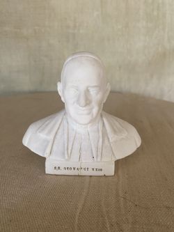 Mid-Century Pope John XXIII Bisque Sculpture.