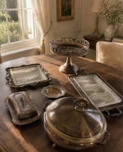 Vintage Silverplate Serving Collection OBO