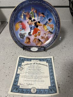 Once Upon A Kiss Authentic Plate