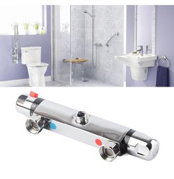 Faucet Wall Mounted Thermostatic Shower thermostatic shower valve Mixing Valve Wall Mount Modern Chrome Shower Mixer Bar Replacement Valve Bathtub Fau