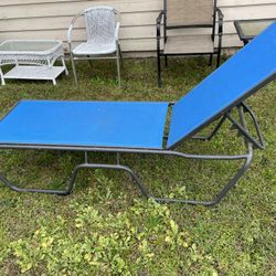 Blue Commercial Pool Lounger See Description 
