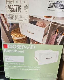 Closetmade deep shaker drawer 10"