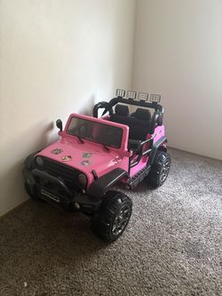 Girls pink jeep