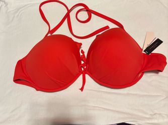Victorias Secret 34DDD Red Swimsuit Halter Padded 34DDD