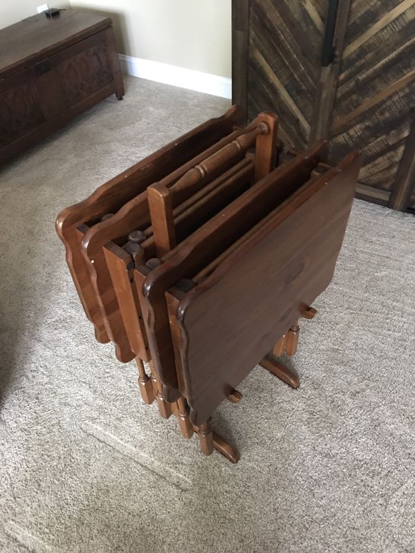 4 Ethan Allen Pine TV trays for Sale in Mooresville, NC OfferUp