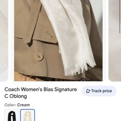 Coach Women's Bias Signature C Oblong Cream Color