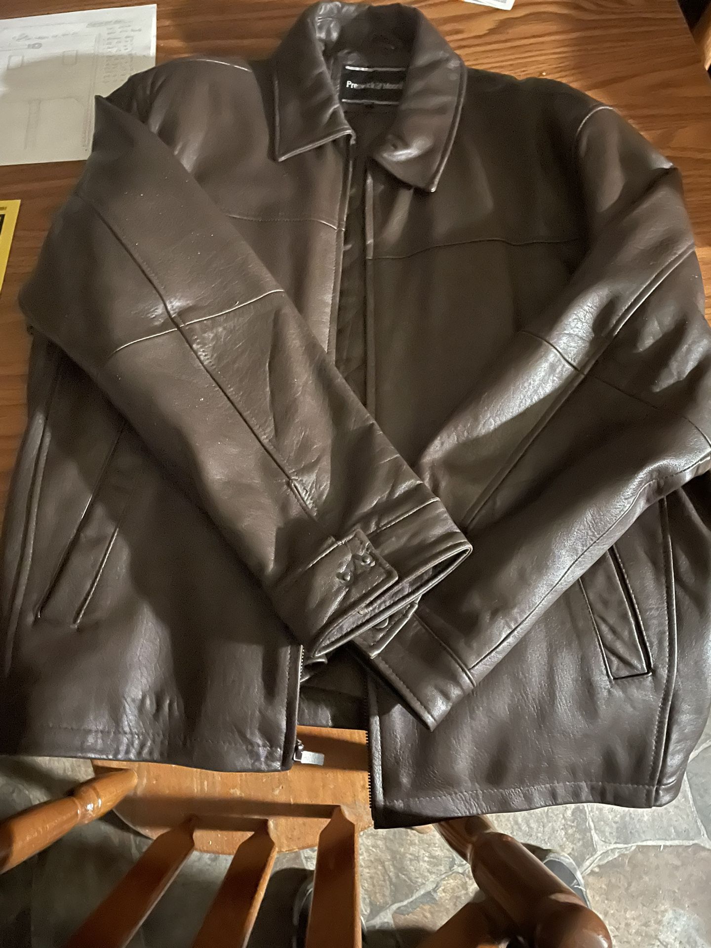 Preswick & Moore Brown Leather Coat