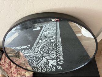 Black Round Mirror