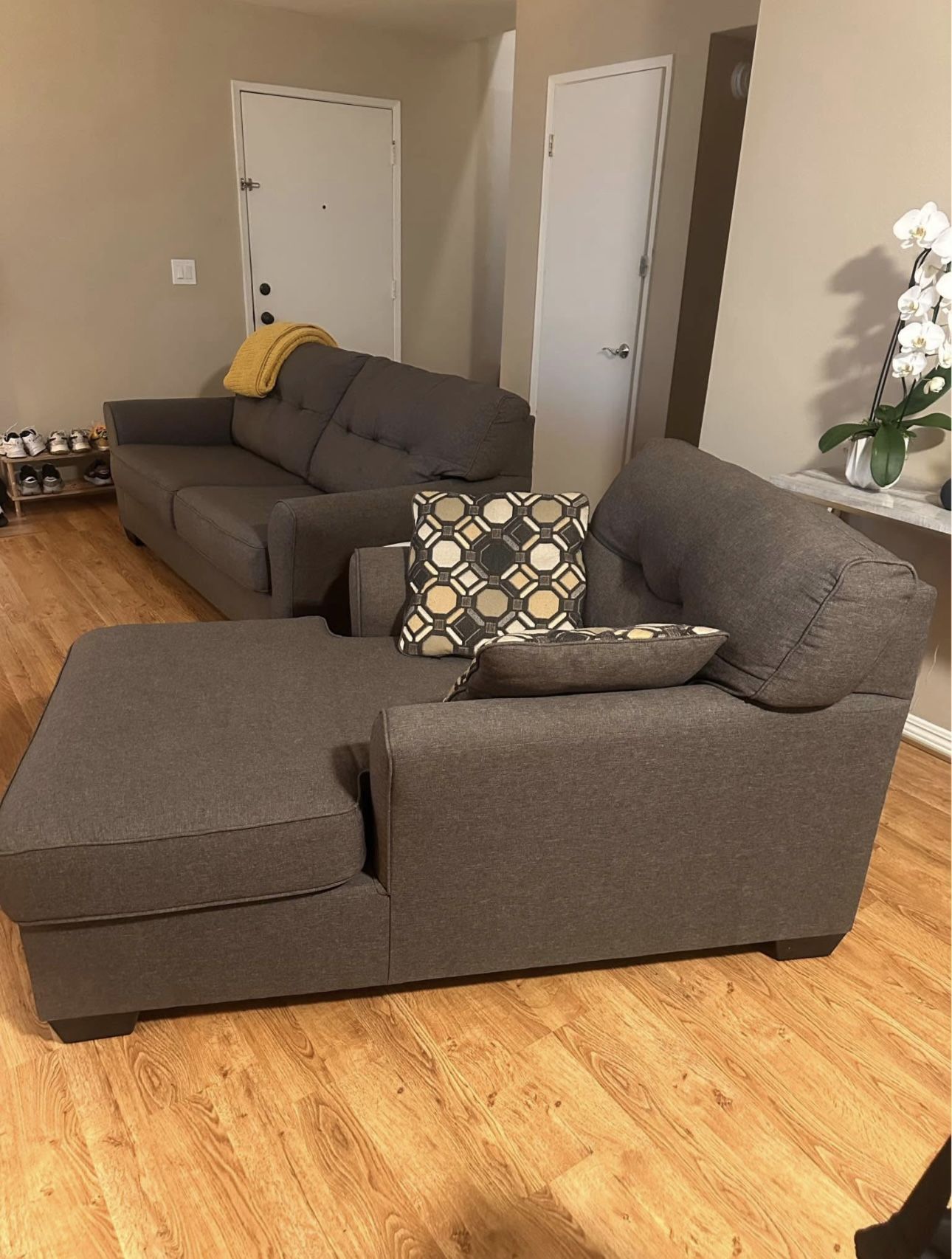 Living Room Furniture Set - Couch and Lounger Sectional