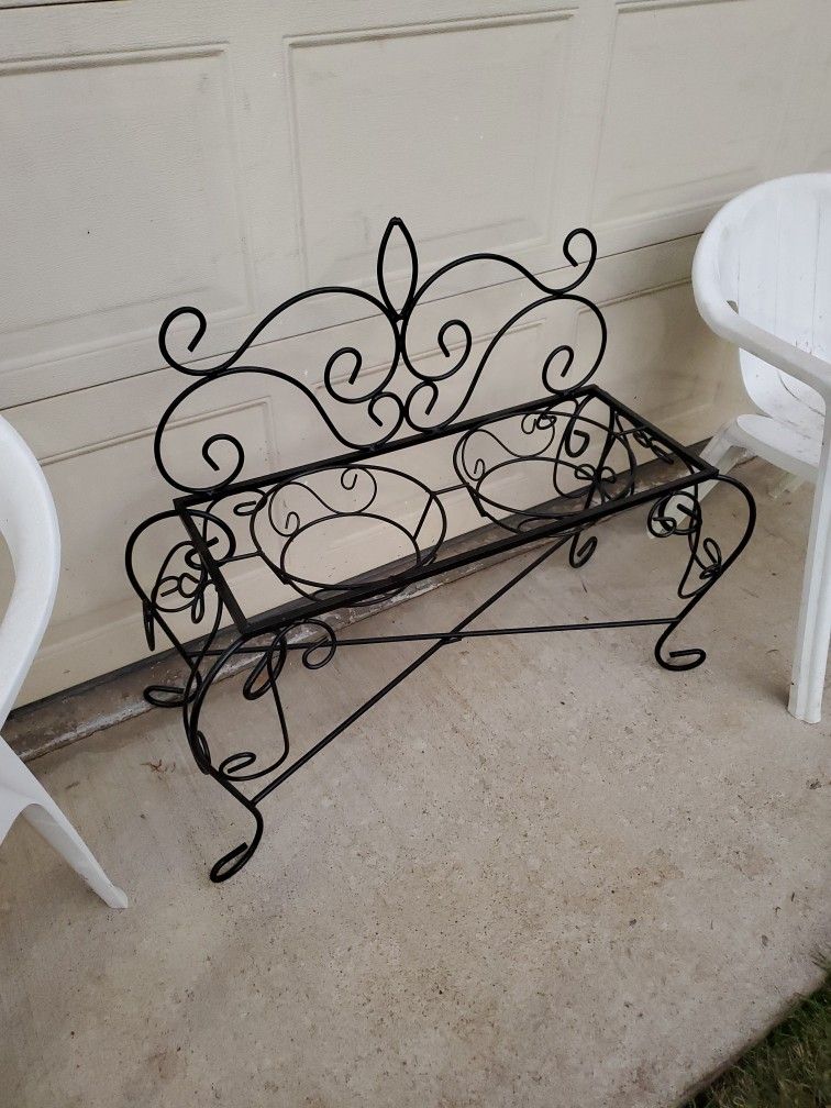 Wrought Iron Dog Bowl Stand for Large or Extra Large Dogs