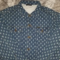 Hole Punch Denim Trucker Jacket