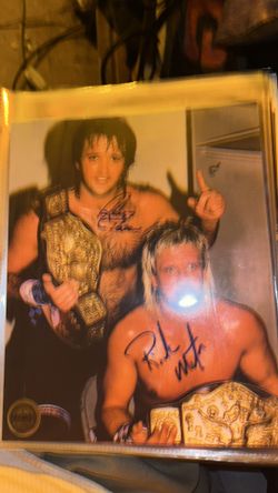 WWE NWA ROCK N ROLL EXPRESS SIGNED PHOTO COA
