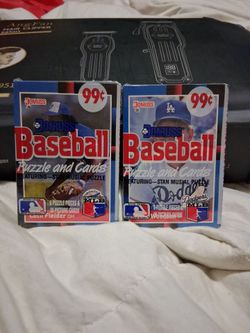 Donruss Baseball Puzzle and Cards Wax Boxes (2)