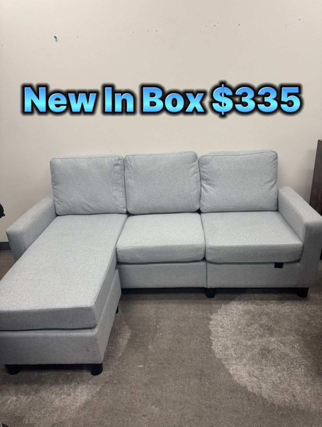 Brand New In Box π¦ Light Gray Sectional Couch ποΈ
