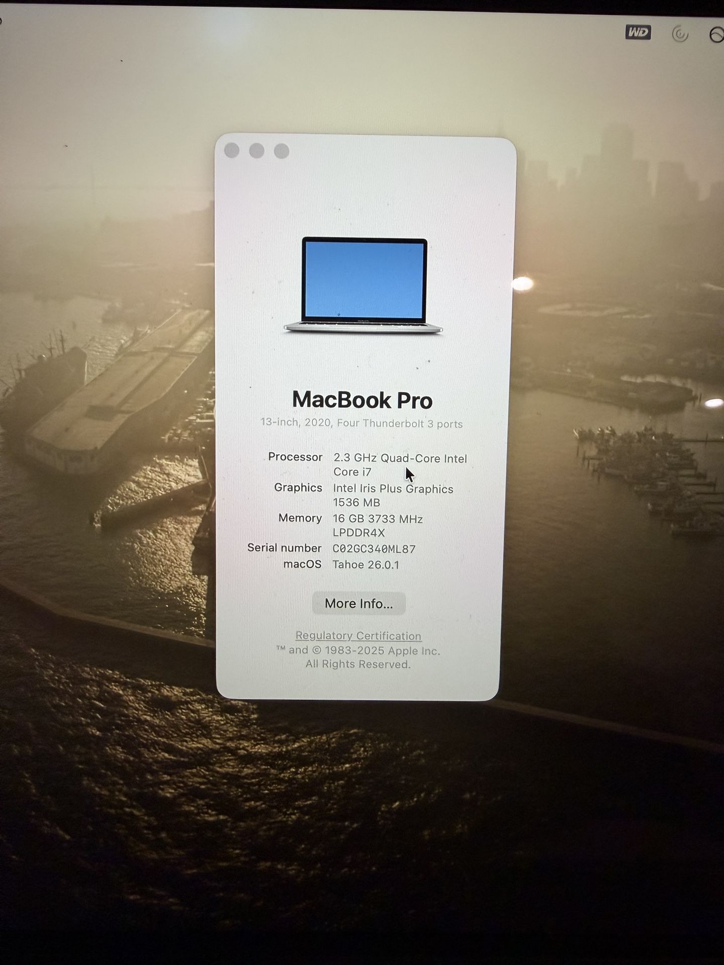 2020 13” MacBook Pro