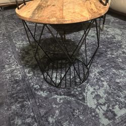 Modern Wood & Metal Accent / Coffee Table – Solid & Stylish