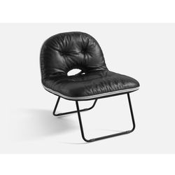 Folding Leather Accent Chair 