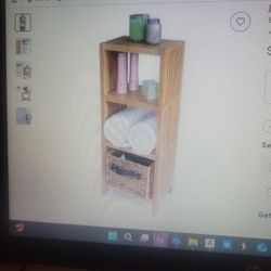 FOR SALE: Freestanding Wooden Shelf 