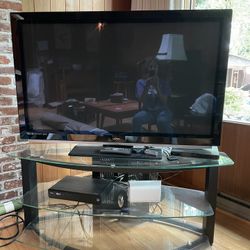Vizio 50” Plasma FHDTV With Glass Console