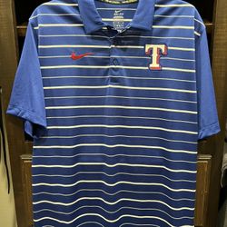 Nike Texas Rangers Collared Shirt - Medium 