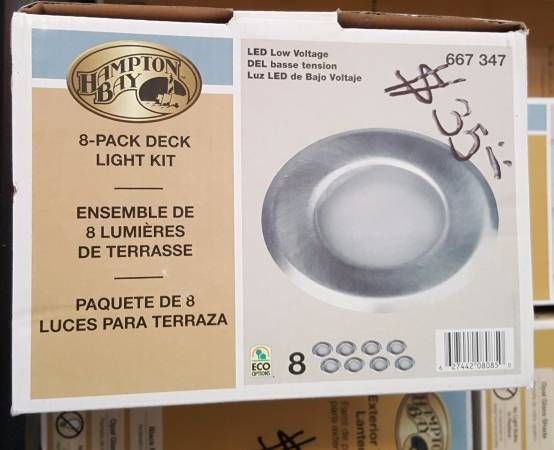Hampton Bay 12Volt LowVoltage 8-Light Stainless Steel LED Deck Light Kit