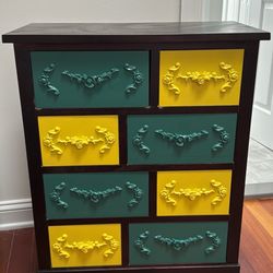 QWENG Storage Cabinet with Drawers for Bedroom, Apothecary Chest with Drawers Large, Drawer Dresser Organizer Fabric Storage Chest for Bedroom, Storag