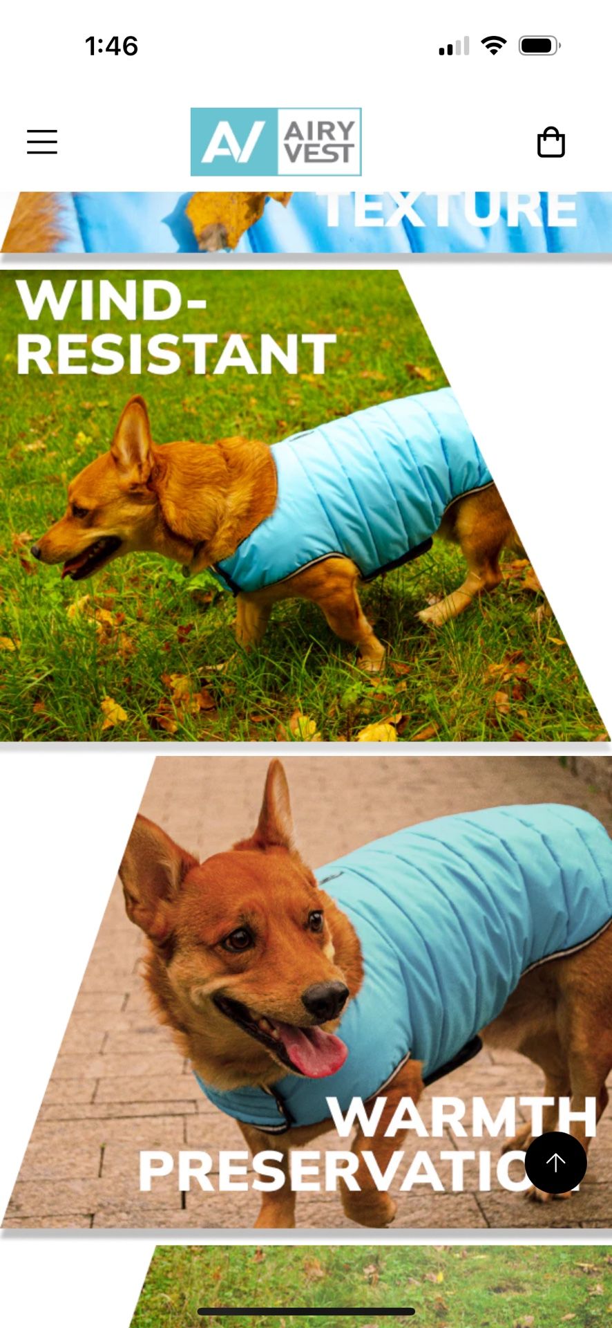 Lightweight Puffy Dog Vest Jacket XL