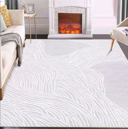 10x13 Area Rug Indoor Non-Slip  Large Carpet Thin Soft Washable Living Room Bedroom
