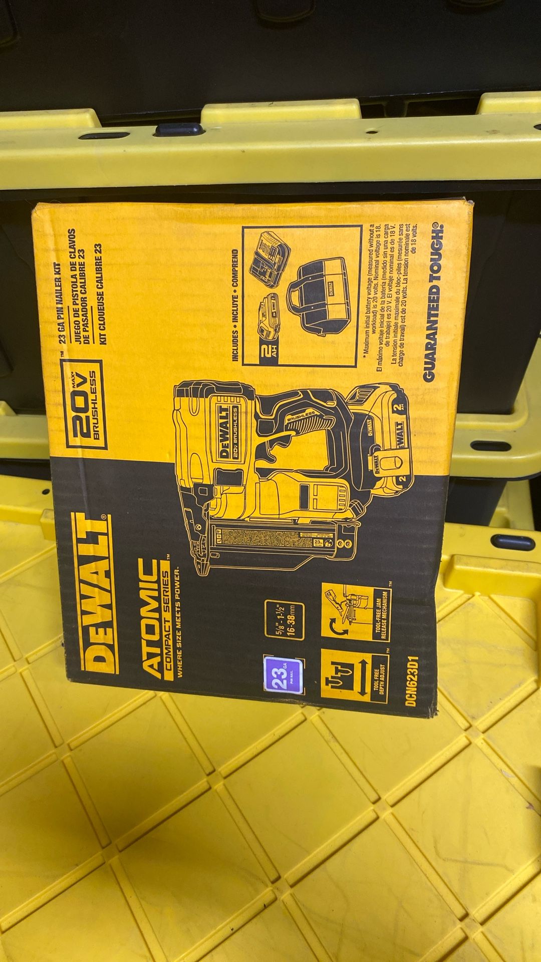 Dewalt 23 Ga Pin Nailer Kit Cat.dcn623d1