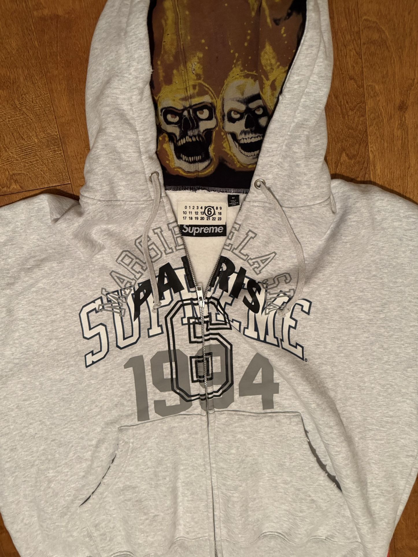 Supreme x MM6 Maison Margiela Men's Zip Up Hooded Sweatshirt