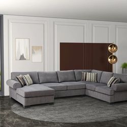 Millwood Pewter LAF Chaise Sectional $1600 NEW