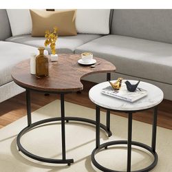 Expandable Nesting Side Coffee Table 