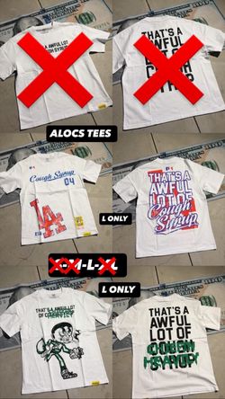 Aloc, Bape , chrome Tee’s