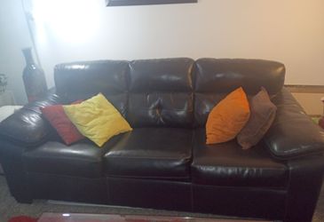 Black  Leather Living  room set