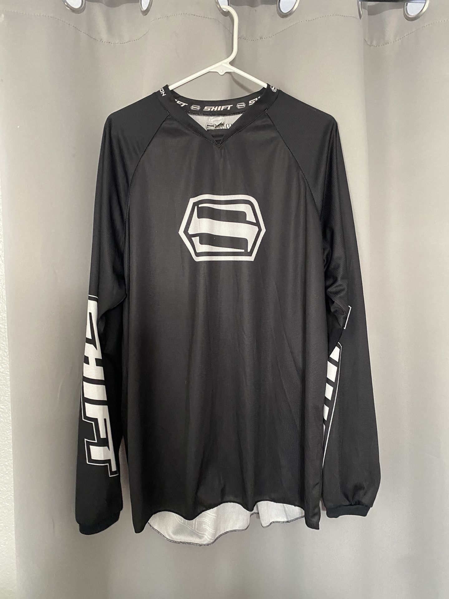 Shift Racing Mens Black Riding Motocross Jersey Long Sleeve