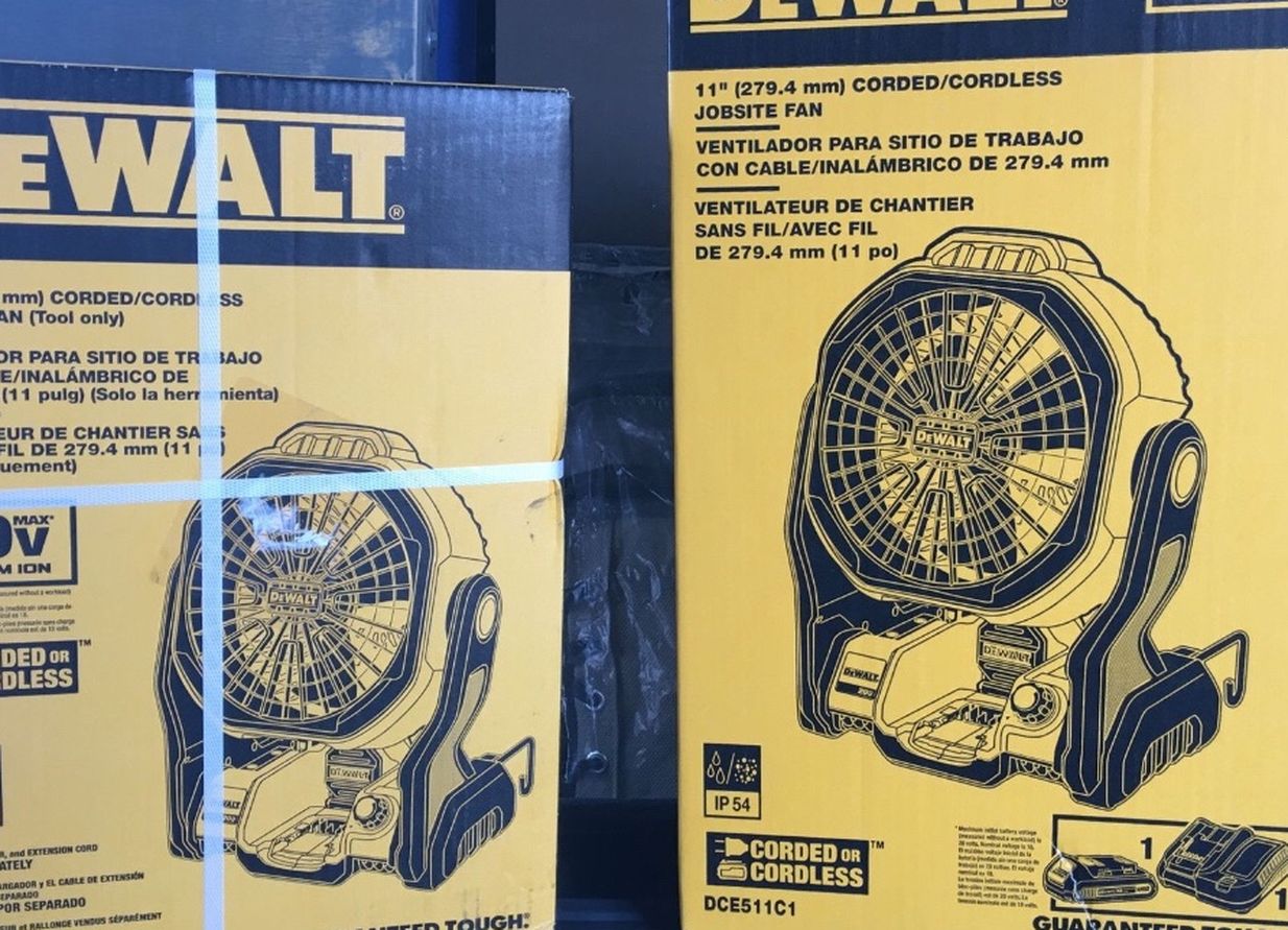 Dewalt job site 20v fan DCE511