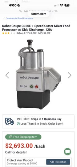 New Restaurant Robot Coupe Food Processor